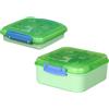 Sistema Expressions Kids Bento Lunch Box Set | Bento Cube (1,25L) e Sandwich Box (450ml) | Dinosaur Cucumber