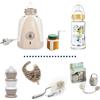 THERMOBABY Confezione da pranzo per 1° età, scaldabiabiberon - Biberon - Contenitore per latte - Perno per biberon - Bavaglino con chiusura a ciuccio, confezione regalo