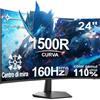 Minifire Curved Gaming Monitor 24 Pollici 160Hz 1500R 1Ms sRGB110% FHD 1080P