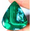 Gemstonedesire 93,50 ct.100% malachite naturale crisocolla pera cabochon 34 x 41 x 6 mm piet...