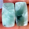 Gemstonedesire Coppia cuscini a goccia in pietra di luna verde naturale 20,00 ct. cabina 11x...