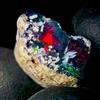 OPAL Empire Etiopico Opale Nero Grezzo Naturale Fire 6.5 Ct 14x11 mm