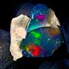 OPAL EMPIRE Opale Nero Grezzo Naturale Fire Opal Opalescenza Etiopia 3.50 Ct 13x12 mm