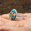 Anello Fatto A Mano In Argento Sterling 925 Con Pietra Turchese, Taglie