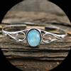 Beautifull Pietra di Luna Gemma 925 Sterling Argento Artigianale Bracciale