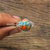 Anello Fatti a Mano In Argento Sterling 925 Con Pietra Turchese Naturale ER-30