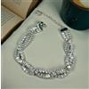 Bracciale Acciaio Donna mod. Torchon con zirconi mis. regolabile