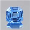AAA Naturale Flawless Ceylon Blue Spinel Loose Asscher Cut Gemma 6x6 MM