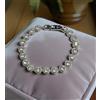 Bracciale Acciaio Donna con zirconi Tondi chiusura a scatto mis. regolabile