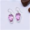 Orecchino Fatti A Mano In Argento Sterling 925 Con Gemma Kunzite Rosa BI-19
