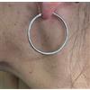 Cerchi da donna lavorati in argento 925 Rodiato con chiusura ad incastro