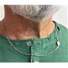 Rosario Unisex Argento 925 Rodiato misura regolabile - Chiusura ad anello