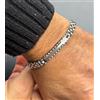 Bracciale da Uomo Acciaio inox Maglia Modello Rolex chiusura a scatto