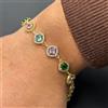 Bracciale Ottone Oro con Luminosi Zircone di ALTISSIMA QUALITA' multi colori