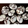 1000 CT Naturale Agrati Ragnatela Bianco Turchese Cabochon Cut Arizona Gemma Lot