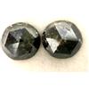 Surat*Diamond*City Big Diamante Naturale Paio 7.81 TCW Grigio Tondi Neri Portamonete Per Orecchino