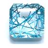 20 CT Naturale Cielo Rutilato Quarzo Taglio Asscher Loose Certificato Doppietto