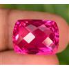 Gemsmyriad Naturale Rosso Rosa Rubellite Tormalina 21.90Ct Certificato Cuscino Dama Gemma