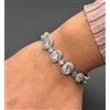 Bracciale Donna Acciaio inox Nickel Free con Zirconi e chiusura a scatto