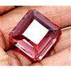 Padparadscha Topazio 50 KT Lab-Created Taglio Asscher Certificato Raro Loose