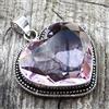 San Rosa Kunzite Gemma 925 Argento Sterling Fatto a Mano Ciondolo 5.1cm