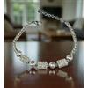 Bracciale Acciaio Donna interamente tempestato da Zirconi mis. regolabile