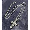 Collana donna Mis. regolabile in Acciaio Inox e pendente Croce con Zirconi