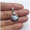 Pietra Lunare Arcobaleno, Perla Gemma 925 Argento Sterling Fatto a Mano Ciondolo