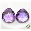 SBI Gems Naturale Ametista Taglio Briolette Forma Cuore Paio 15x15 MM 20.63 Cts Loose