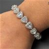Bracciale da Donna in Ottone con Zirconi di ALTISSIMA QUALITA' Cuori regolabile