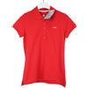 Pyua Poloshirt T-Shirt Donna 40 / L 100% Cotone Organico Mezza Bottoni Rosso
