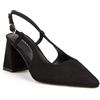 FREEMANS Scarpe Da Donna Slingback Con Tacco Bloccato A Campana Nere UK 8