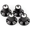 Fender® Manopole 1-10 a battiscopa nere con disco argentato per amplificatori (Confezione da 4)