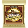 Ernie Ball, Earthwood Folk Nylon Clear and Gold Ball End, Corde per chitarra acustica con estremità a sfera, bronzo 80/20, diametro 28-42