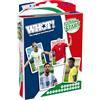 Winning Moves Waddingtons World Football Stars Whot gioco di carte, abbina a turno squadre, numeri e leggende del calcio tra cui Messi, Ronaldo, Mbappé e Haaland, gioco da viaggio per bambini dai 5 anni in su.