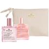 Nuxe Iconic Duo Pochette con Huile Prodigieuse Multi - Funzione Florale 50 ml + Florale Or 50 ml per Viso Corpo e Capelli