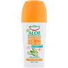 Equilibra Solari, Aloe Crema Solare Spray Spf 15, Crema con Aloe Vera, Latte di Mandorle, Olio di Carota e Vitamina E, Protegge dalle Scottature, per un'Abbronzatura Sana, Water Resistant, 150 ml