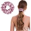 ZLYC Anelli per capelli da donna e ragazza, 100% seta, in pura seta di gelso, 19 momme, tinta unita, 3,5 cm