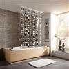 Kleine Wolke 3321110747 - Tenda da Doccia a Pannello per Binario, 128 x 240 cm, Motivo Quadretti, Colore Grigio
