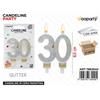 Wooparty Wooparty Candeline Arg. Bordo Oro N.30 8.5Cm