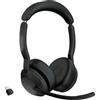 Jabra evolve2 55 auricolare wireless a padiglione ufficio bluetooth base di ricarica nero