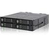 ICY DOCK Gabbia backplane, rack rimovibile per 4 SSD M.2 NVMe PCIe 3.0/4.0 tramite miniSAS HD SFF-8643 in un alloggiamento da 5,25 - ToughArmor MB720M2K-B