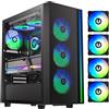 BitFenix Custodia per PC Medio Torre BITFENIX Fang ARGB (nero)