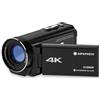 Agfaphoto - Videocamera - Realimove CC4000W - 4K, Schermo LCD Articolato IPS da 3, Zoom Digitale 18X, Impermeabile fino a 5 m, Stabilizzazione Elettronica, Batteria al Litio - Nero