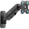 ONKRON Supporto Monitor e Televisore da Parete, 13-34 pollici, fino a 8 kg, Supporto TV Parete VESA 75x75-100x100, Braccio Monitor Orientabile, Inclinabile, Snodabile, con Molla a Gas, Nero G120-B