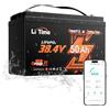 LiTime Batteria Litio LiFePO4 36V 50Ah con Bluetooth, Protezione a Bassa Temperatura per Trolling Motor Boat, 4000+ Cicli, LiFePO4 36V 50Ah per Barca, Motore Elettrico Fuoribordo,Energetico Domestico