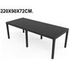 Ipae Progarden Tavolo Allungabile in Plastica plp da Giardino Esterno Indo Antracite 150/220x90