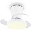 Trio Lighting Plafoniera led Bianca con Ventilatore a 3 Pale a Scomparsa 2700k/6500k Moss