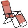 Garden Friend Sdraio Poltrona Multiposizione Pieghevole Siesta Ruggine 90x65x110h cm