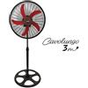 Westim Ventilatore a Piantana Industriale 45 cm Oscillante 3 Velocita Nero e Rosso